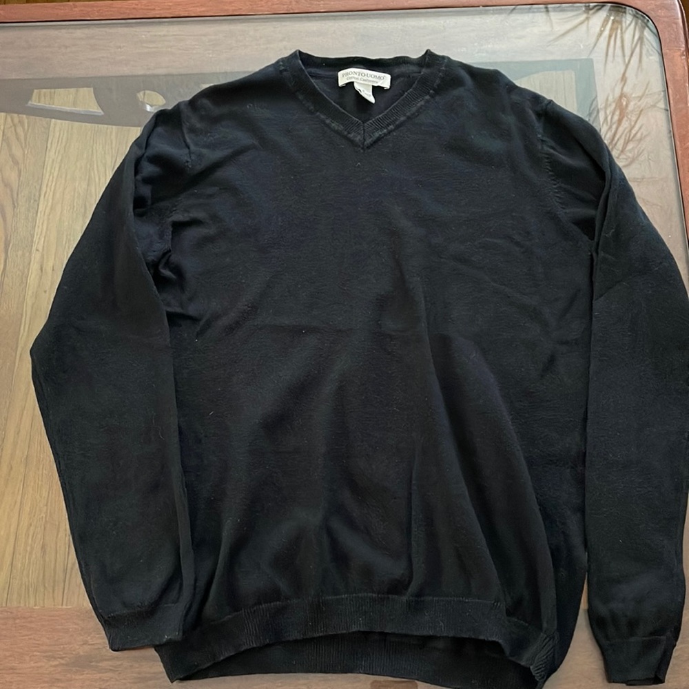 Pronto Uomo Cotton/cashmere V Neck Sweater.
